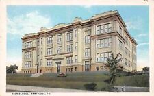 High School Nanticoke Pennsylvania 1920s postcard picture
