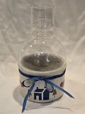 Vtg Robinson ransbottom pottery crock Candle Hurricane Heart Cottage Granny Core picture