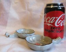 Pair Vtg JAPANESE HP BLossom Dipping Bowl w Rests for Chop Sticks Figural Branch picture