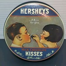 Vintage 1982 HERSHEY'S Milk Chocolate Kisses, Collectible Tin. Made In England  picture