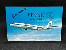 1961 QSL CARD VP9AK SANDYS PARISH, BERMUDA, PAN AMERICAN BOEING 707 picture