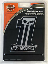 Harley-Davidson Injection Molded Plastic Dark Custom Skull Emblem NEW picture