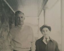 Father Bug Eyed Son Vintage Photograph picture
