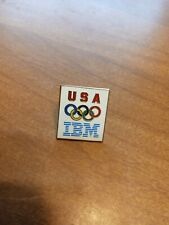 Vintage USA Olympic IBM PIN Great Condition Unique NYC Very Rare HTF picture