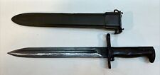 US 1943 WWII Bayonet AFH Flaming Bomb Knife W/ Scabbard For M1 Garand picture