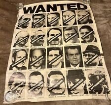 WANTED NIXON POLITICAL WATERGATE CRIME VINTAGE POSTER picture