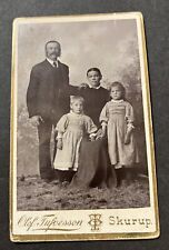 Vintage Cabinet Card of Wonderful Young Family-Children- Olaf Tufvesson-Skurup picture