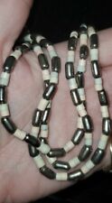 Vtg Native Metal Pearl Dyed Shell Heishi Necklace Southwest Tribal Native HEAVY picture