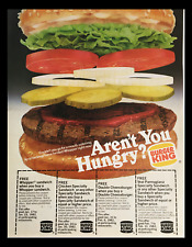 1982 Burger King Flame-Broiled Whopper Circular Coupon Advertisement picture