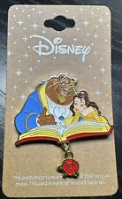 Disney Beauty and the Beast Belle & Beast Reading Dangling Charm Enamel Pin picture