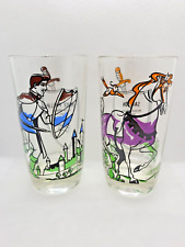 Walt Disney 1958 Sleeping Beauty Prince Phillip And Samson Collector Glass Set picture