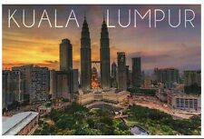 Kuala Lumpur Skyline at Sunset, Malaysia, Petronas Twin Towers - Modern Postcard picture