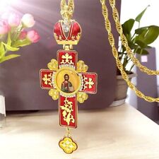 Pectoral Cross Orthodox Pendants Chain Religious Art Jesus Badge Cross Necklace picture
