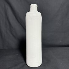 Antique White Stoneware Bottle - Vintage Ceramic Collectible - 1800s picture