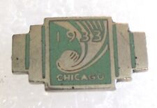 Antique 1933 Chicago Worlds Fair Souvenir Pin - Illinois picture