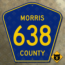 New Jersey Morris County Road 638 highway route marker sign 18x18 picture
