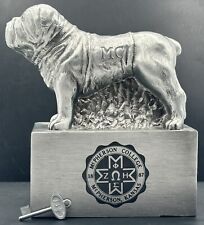 Vintage McPherson College Kansas 1987 Metal  Bulldog Mascot Bank Banthrico picture