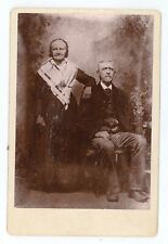 Antique Circa 1880s Cabinet Card Weidner Lovely Older Couple Quakertown, PA picture