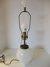Antique Aladdin Milk Glass Moonstone Floral Lamp w/ Original Finial Electric picture