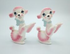 Vintage Anthropomorphic Poodles Salt Shakers - Japan picture