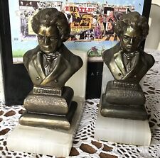 Beethoven music symphony composer bookends Armor Bronze / Marble. picture