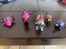 5 Vintage Wooden Folkart Bobble Head Animals Mexico LOT 3 picture