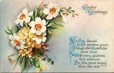 VINTAGE POSTCARD EASTER GREETINGS MAILED FROM LISBON CENTER MAINE c. 1910 picture