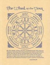 Pagan Wheel of the Year Parchment-Like Page for Book of Shadows, Altar picture