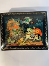 VTG Russian Lacquered, Hand Painted,signed Box picture
