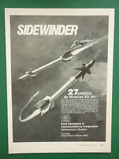 7/1978 PUB FORD AEROSPACE MISSILE SIDEWINDER GUIDANCE CONTROL FRENCH AD picture
