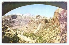 1949 Window in Zion Tunnel Zion National Park Utah Aerial  Posted Postcard A25 picture