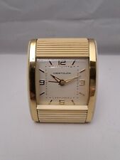 Vintage Westclox Wind Up Travel Alarm Clock - WHITE Roll Top Deco Style - Works picture