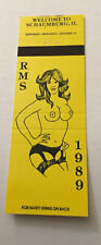 Matchbook Cover Matchcover Girlie Girly RMS Convention 1989 Yellow picture