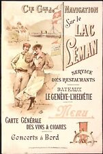 c1920s Cie Gle de Navigation Sur le Lac Leman Cruise Program Concerts Restaurant picture