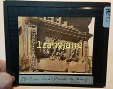 Colored Glass Magic Lantern Slide HEO VATICAN ROME BAS RELIEF ARCH OF TITANS picture