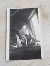 Portrait of a WW2 Era American Soldier On Plane Vintage1940s Photo picture