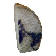 Agate Geode 5” Cut Polished Self Standing Purple  Crystal Quartz Stone 1.10 Lbs picture