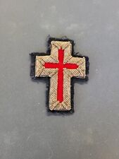 Vintage Masonic Mason Knight Templar Cross Uniform Sleeve Patch X Rare picture