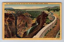 OR-Oregon, Aerial Crooked River Bridge, Antique, Vintage c1950 Postcard picture