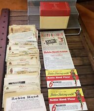 Vintage Robin Hood Flour Recipe Box - Advertising Cooking Full Of Recipes HTF picture
