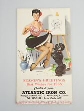 Elvgren Pin-Up Girl Art 1968 Calendar Vintage Lingerie cover only Atlantic City  picture
