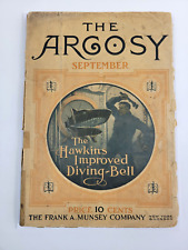 The Argosy Pulp Magazine September 1910 Shark Attack Cover picture