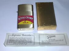 RC Royal Crown Cola Lighter w/ Box and Paper Zip Style Japan NOS picture