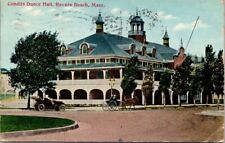 Revere Beach MA Condits Dance Hall Horse Carriage Auto c1910 postcard NQ11 picture