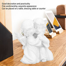 (Angel Right)Angel Statue Synthetic Resin Embracing Shape White Angel AOS picture