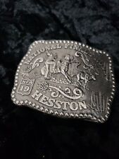 New Hesston National Finals Rodeo Belt Buckle 1985 Fellows Limited Edition Ranch picture