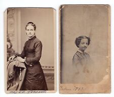 BOSTON MASS CDVs MRS ED TERRNER as a Young Girl  1863 & as an Adult Antique picture