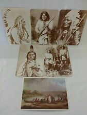Native American Indian Chiefs Geronimo Sitting Bull Washakie Low Dog Postcards picture