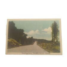 Postcard Greetings from Thamesville Ontario Canada Road Highway CAN VTG 1.4.2 picture