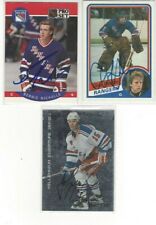  1990-91 Pro Set #204 Bernie Nicholls  Signed Hockey Card New York Rangers picture